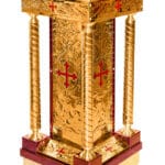 Підставка під літійне блюдо (кольоровий булат) 40x40x88 см