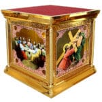 Престол 100х100 см, карбування, ікони (друк на булаті)