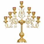 Семисвічник напрестольний великий на одній ніжці (95*100 см)